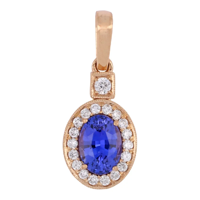 Purple Sapphire Pendant (Purple Sapphire 1.1 cts. White Diamond 0.17 cts.)