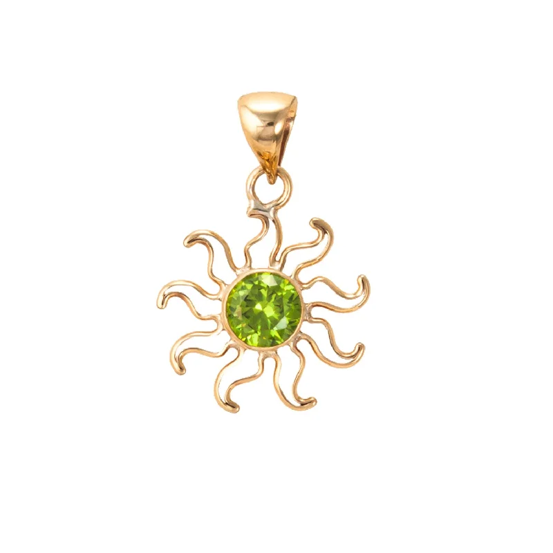 Alchemia Synthetic Peridot Sun Pendant