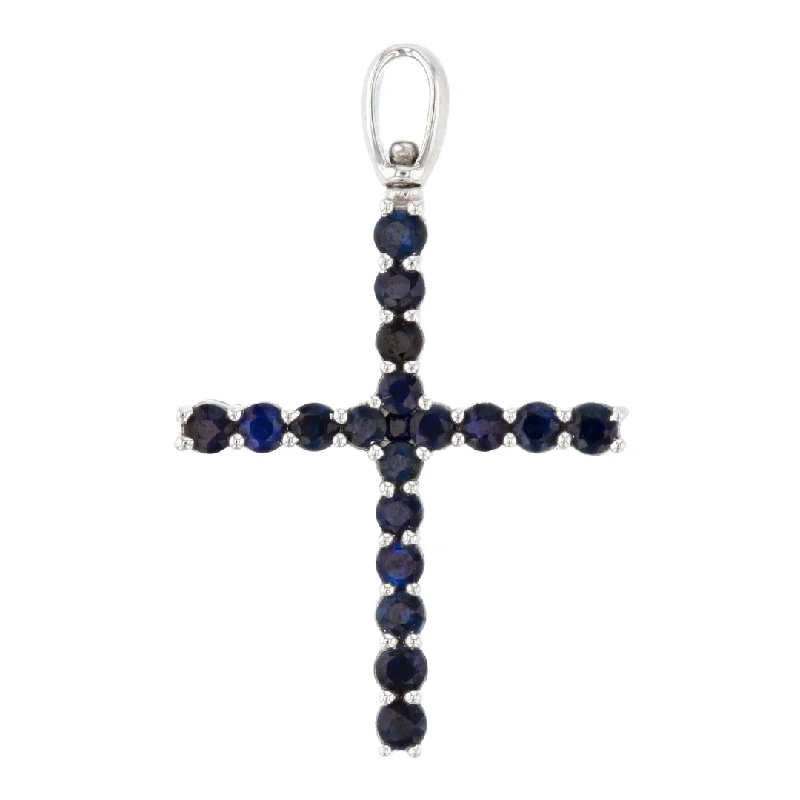 Blue Sapphire Pendant (Blue Sapphire 0.99 cts. White Diamond 0.09 cts. )