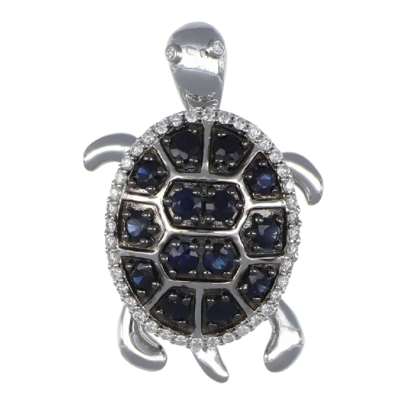 Blue Sapphire Pendant (Blue Sapphire 1.04 cts. White Diamond 0.25 cts.)