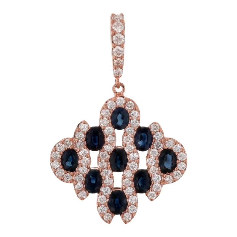 Blue Sapphire Pendant (Blue Sapphire 2.29 cts. White Diamond 0.85 cts.)