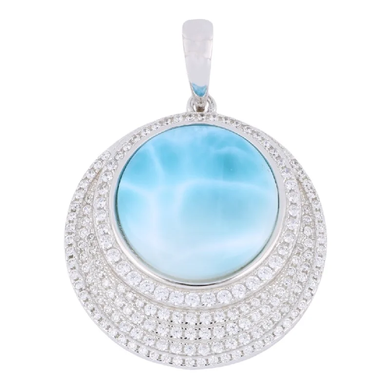 Larimar Pendant (Cubic Zirconia)