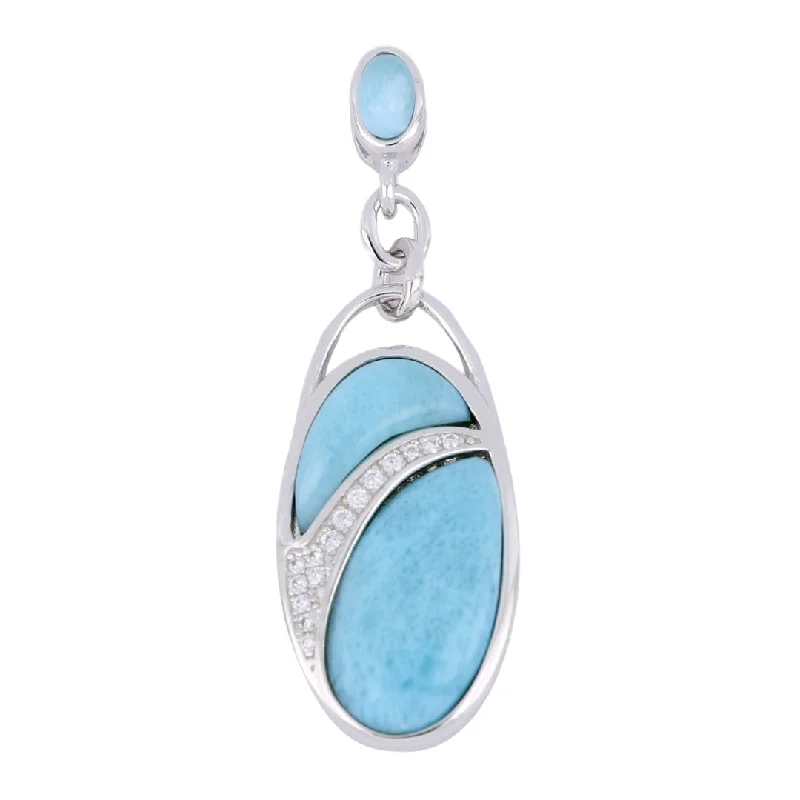 Larimar Pendant (Cubic Zirconia)