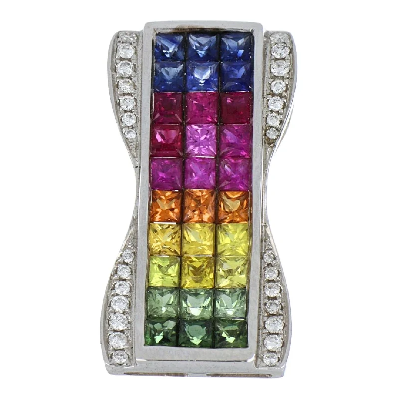 Multi-Color Sapphire Pendant (Multi-Color Sapphire 2.77 cts. White Diamond 0.15 cts.)