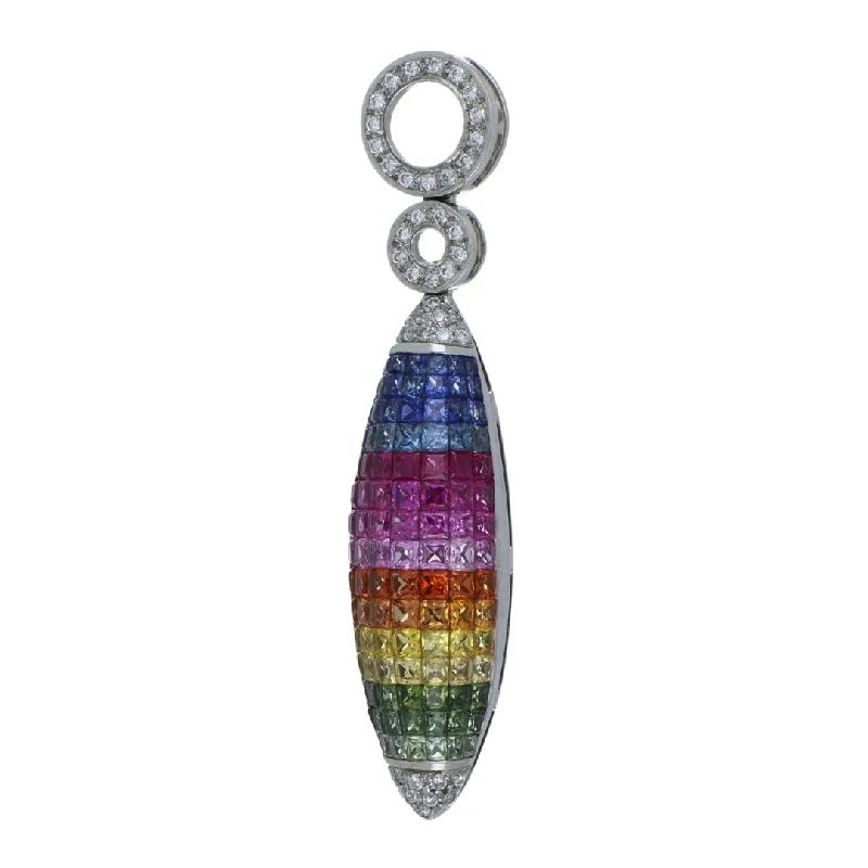 Multi-Color Sapphire Pendant (Multi-Color Sapphire 5.48 cts. White Diamond 0.31 cts.)