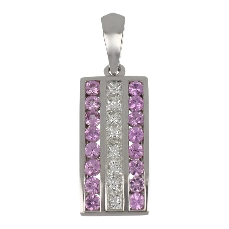 Pink Sapphire Pendant (Pink Sapphire 1.17 cts. White Diamond 0.67 cts.)