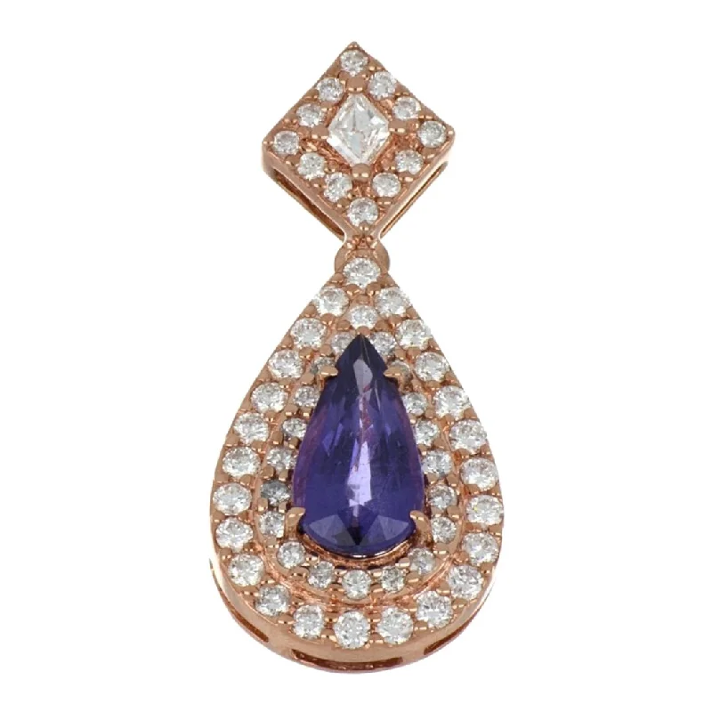 Purple Sapphire Pendant (Purple Sapphire 1.94 cts. White Diamond 0.87 cts.)