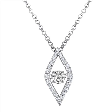 1/2ctw Diamond 18K Rhythm of Love Pendant