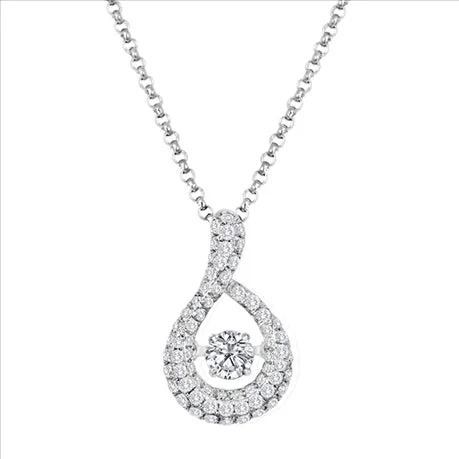 3/7ctw Diamond 18K Rhythm of Love Pendant