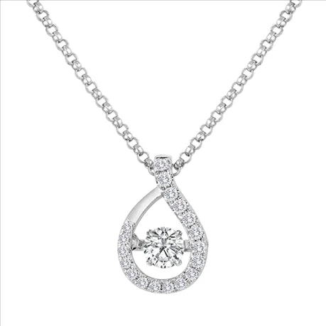 1/4ctw Diamond 14K Rhythm of Love Pendant