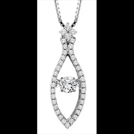 1/2ctw Diamond 14K Rhythm of Love Pendant