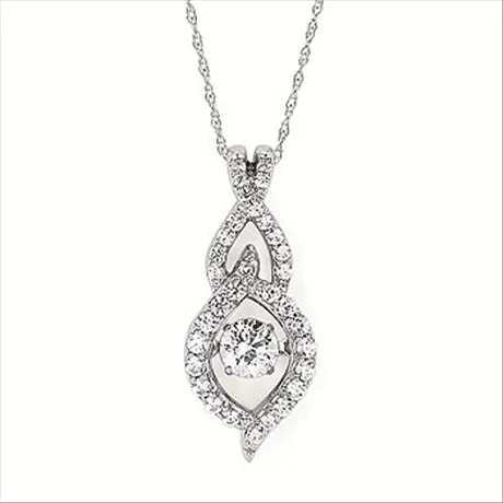 1/2ctw Diamond 14K Rhythm of Love Pendant