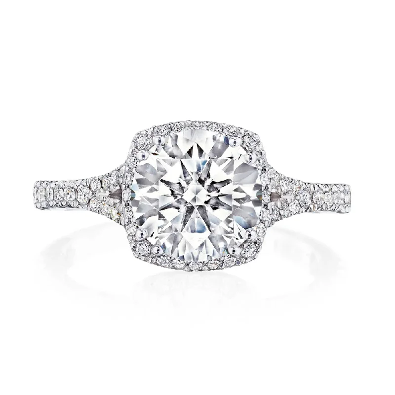 Tacori 18k Dantela Round Bloom Engagement Ring