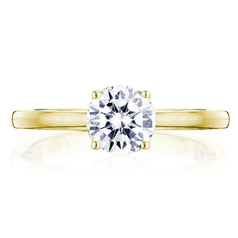 Tacori Coastal Crescent Round Solitaire Engagement Ring