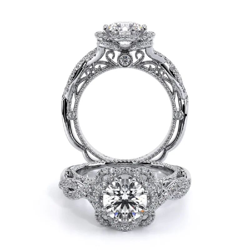 Verragio Venetian Round Diamond Floret Halo Engagement Ring