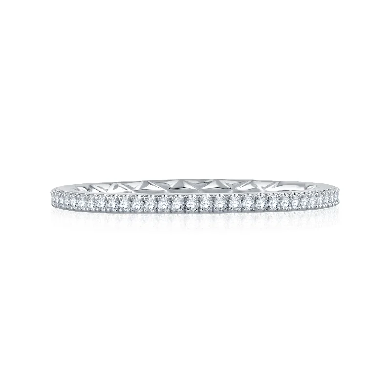 A. JAFFE Anniversary/Eternity Diamond Wedding Ring in 14K White Gold (0.25ctw)