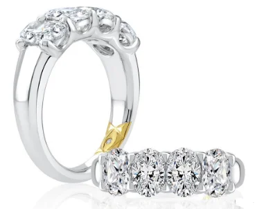 A. JAFFE Diamond Wedding Ring in 14K White Gold (4.00ctw)