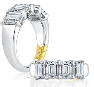 A. JAFFE Diamond Wedding Ring in 14K White Gold (4.00ctw)