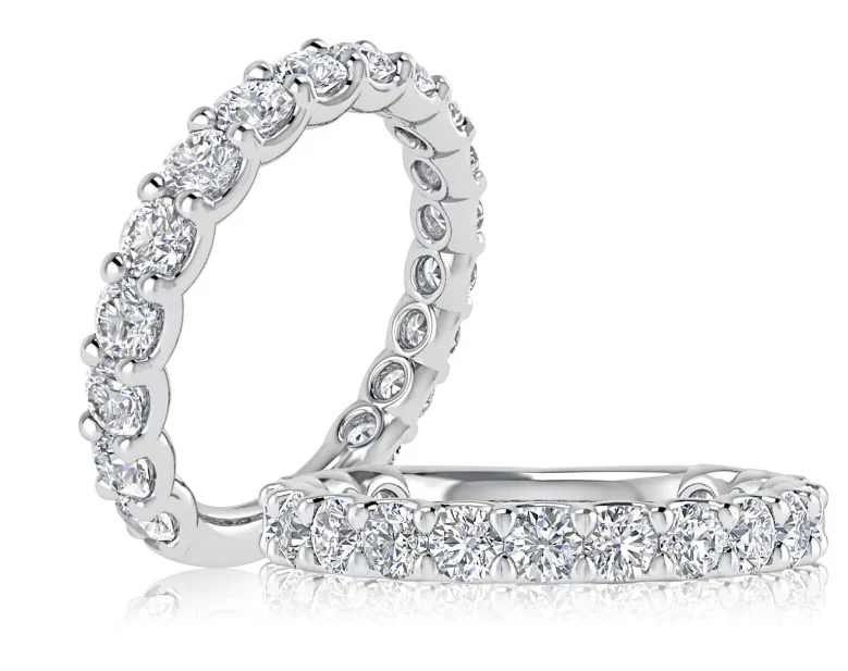 A. JAFFE Diamond Wedding Ring in 18K White Gold (3.63ctw)