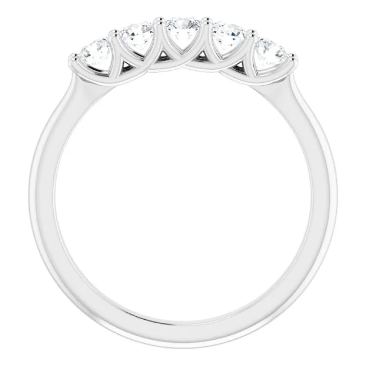 14K White 1/2 CTW Natural Diamond Anniversary Band