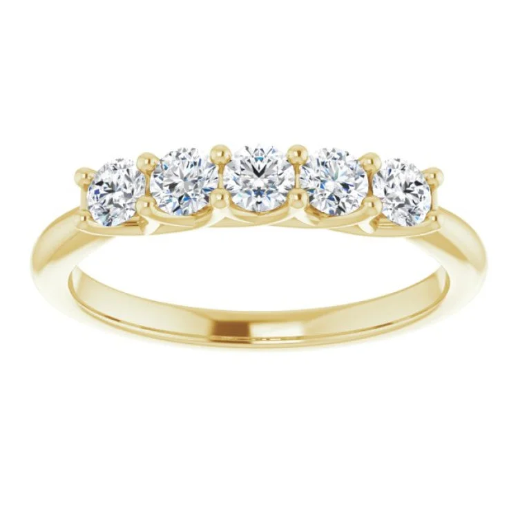 14K Yellow 1/2 CTW Natural Diamond Anniversary Band