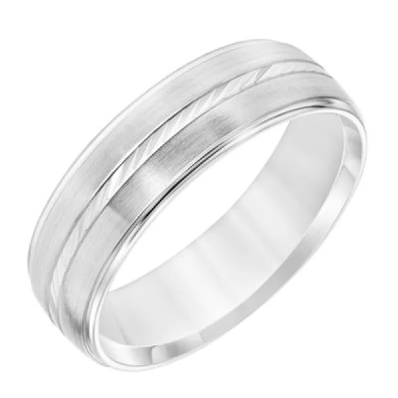 Men's 14k 6mm Brush Finish Wedding Band