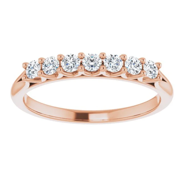 14K Rose 1/3 CTW Natural Diamond Anniversary Band