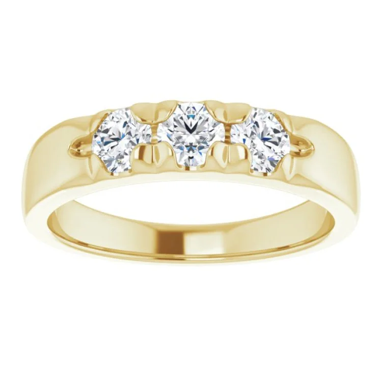 14K Yellow 3/4 CTW Natural Diamond Anniversary Band