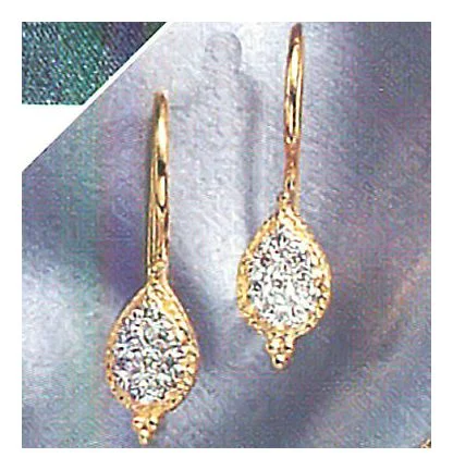 14k Diamond Dewdrop Earrings