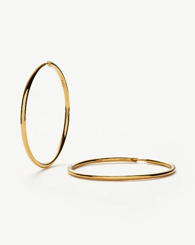 Classic Oversized Hoop Earrings | 18ct Gold Vermeil