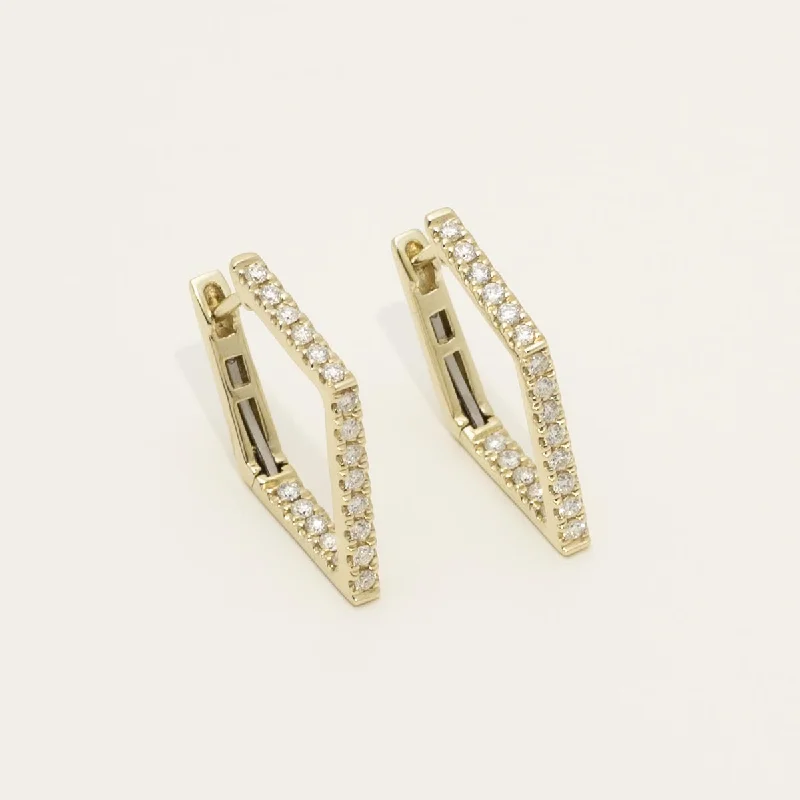 Dabakarov Diamond Geometric Hoop Earrings in 14kt Yellow Gold (1/2ct tw)