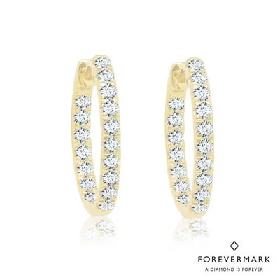 Forevermark Petite Diamond Hoops in 14kt Yellow Gold (1ct tw)