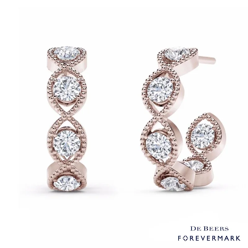 Forevermark Tribute Collection Diamond Hoop Earrings in 18kt Rose Gold (1ct tw)