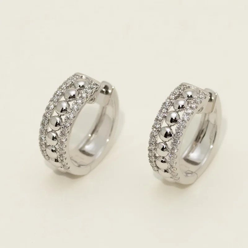 Diamond Hoop Earrings in 14kt White Gold (3/8ct tw)