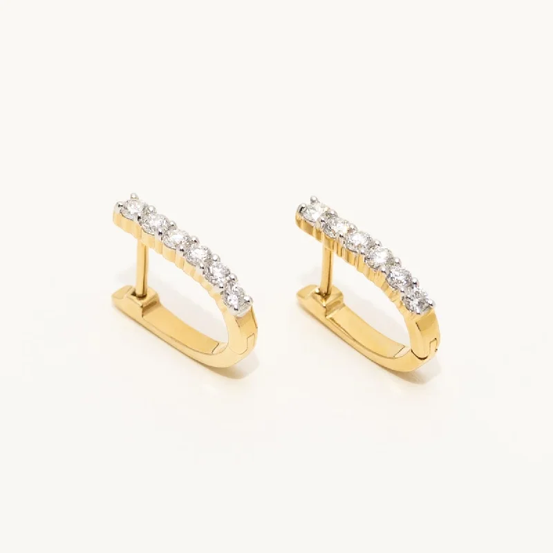 Diamond Hoop Earrings in 14kt Yellow Gold (3/8ct tw)