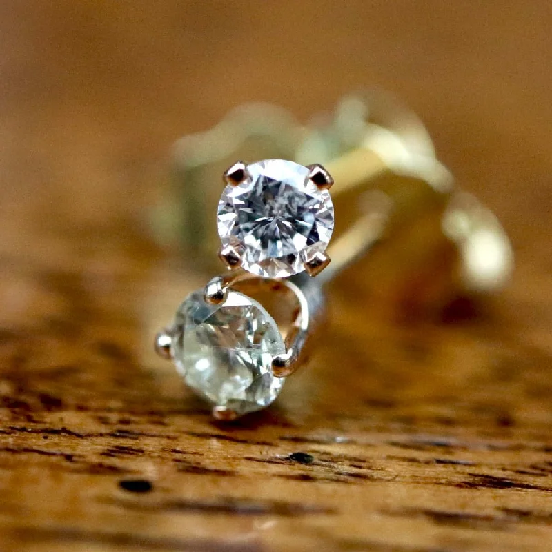 Alouette 14k Gold and Diamond Studs