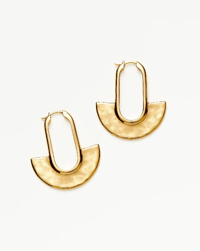 Zenyu Fan Medium Hoop Earrings