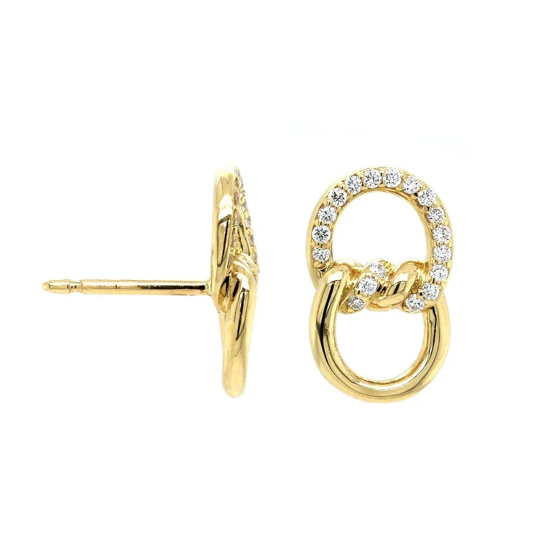 Roberto Coin 18K Yellow Gold Cialoma Diamond Earrings