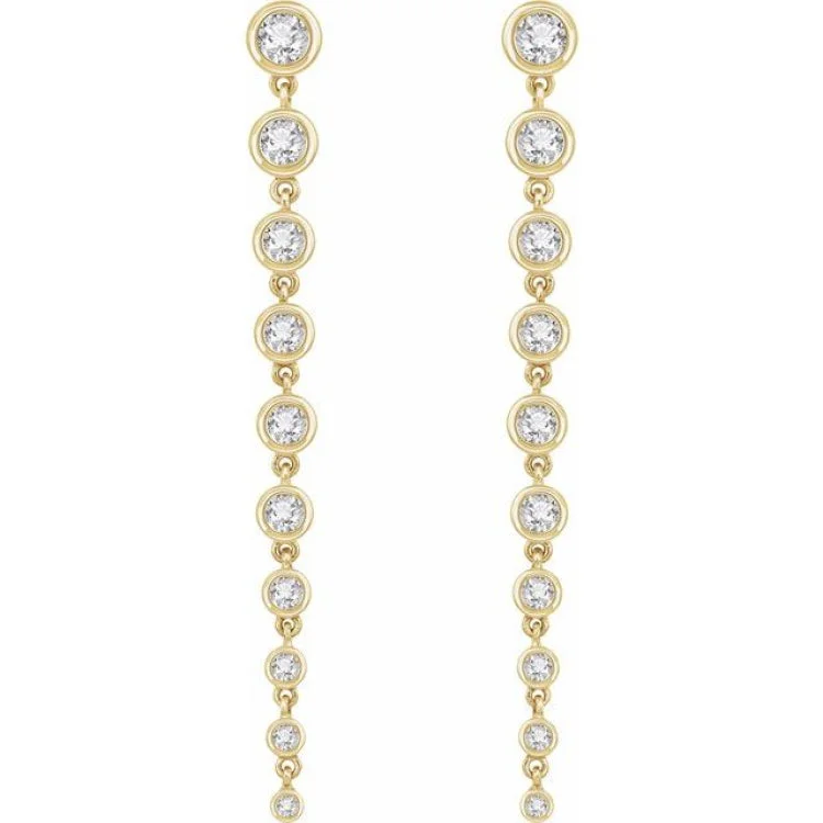 14K Yellow 2 CTW Lab-Grown Diamond Earrings