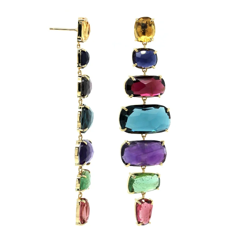 Marco Bicego 18K Yellow Gold Murano Multi Stone Drop Earrings