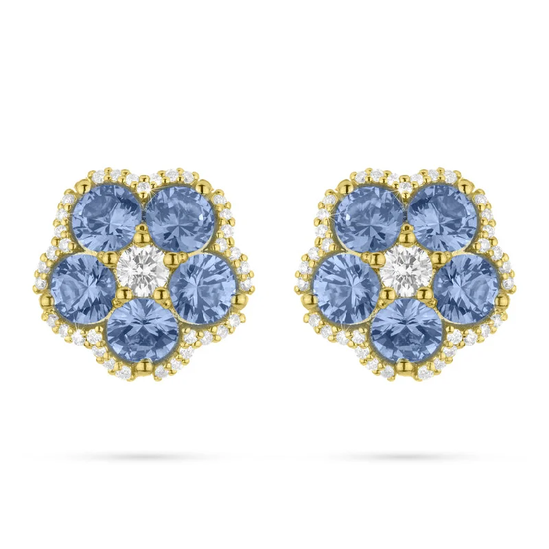 Paul Morelli Blue Sapphire & Diamond Wild Child Stud Earrings