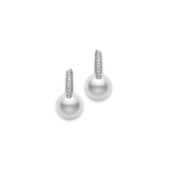 Mikimoto 18K White Gold Classic Elegance Pearl Earrings