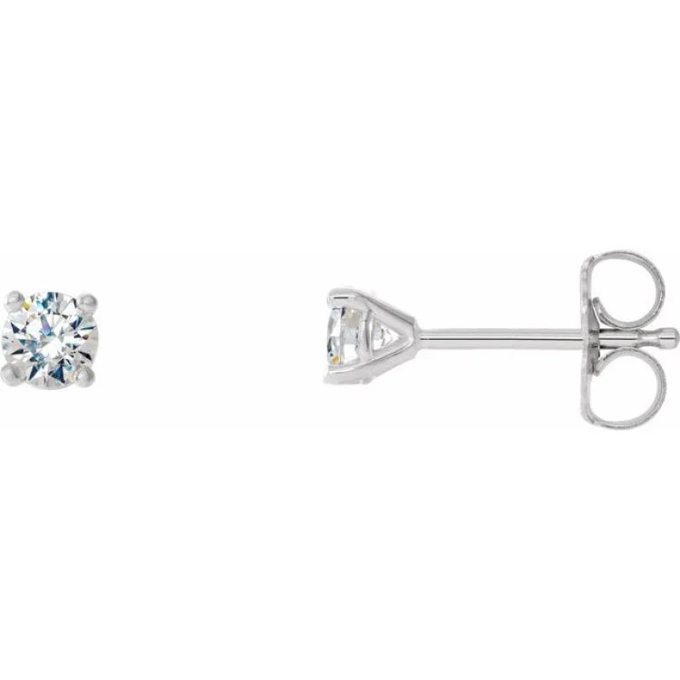 Platinum 1/3 CTW Natural Diamond Cocktail-Style Friction Post Earrings