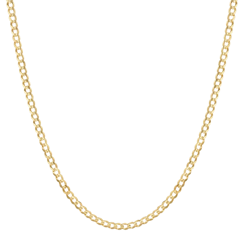 14K Diamond Cut Cuban Link Chain Necklace