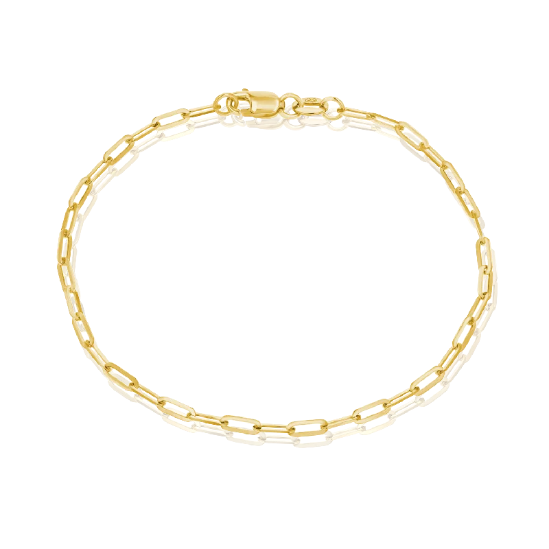 14K Diamond Cut Oval Link Bracelet