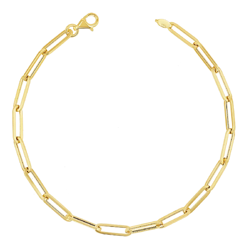 14K Paper Clip Chain Bracelet