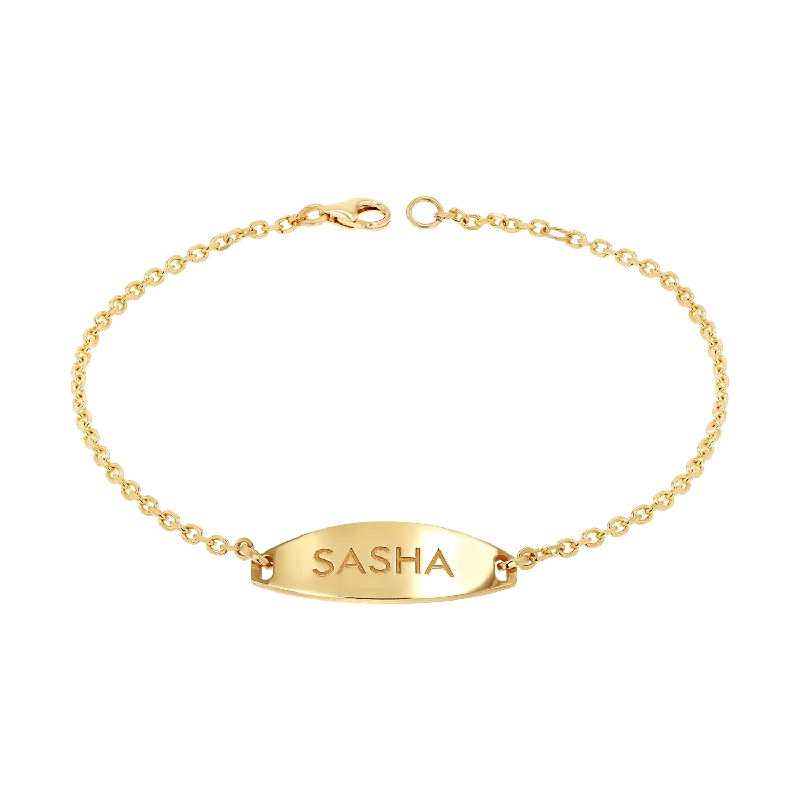 Signature Elongated Oval ID Engravable Bracelet