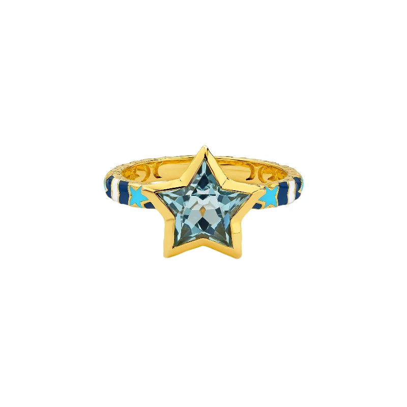 Star Ring - Aquamarine