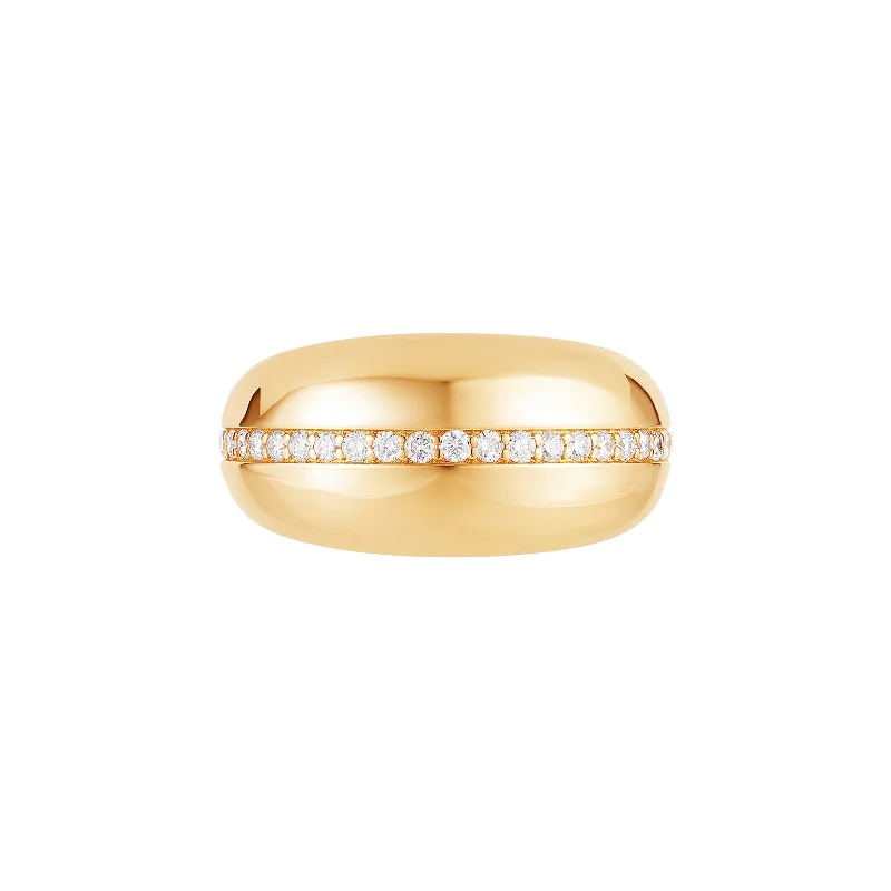 Sphere Diamond Ring - Yellow Gold