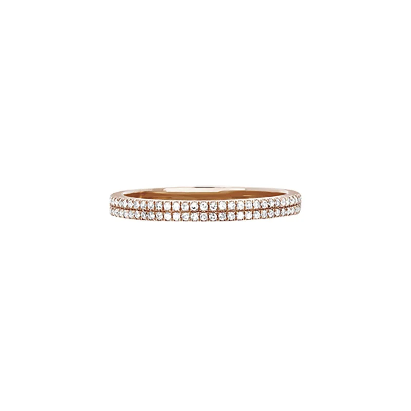 Double Diamond Eternity Ring - Rose Gold